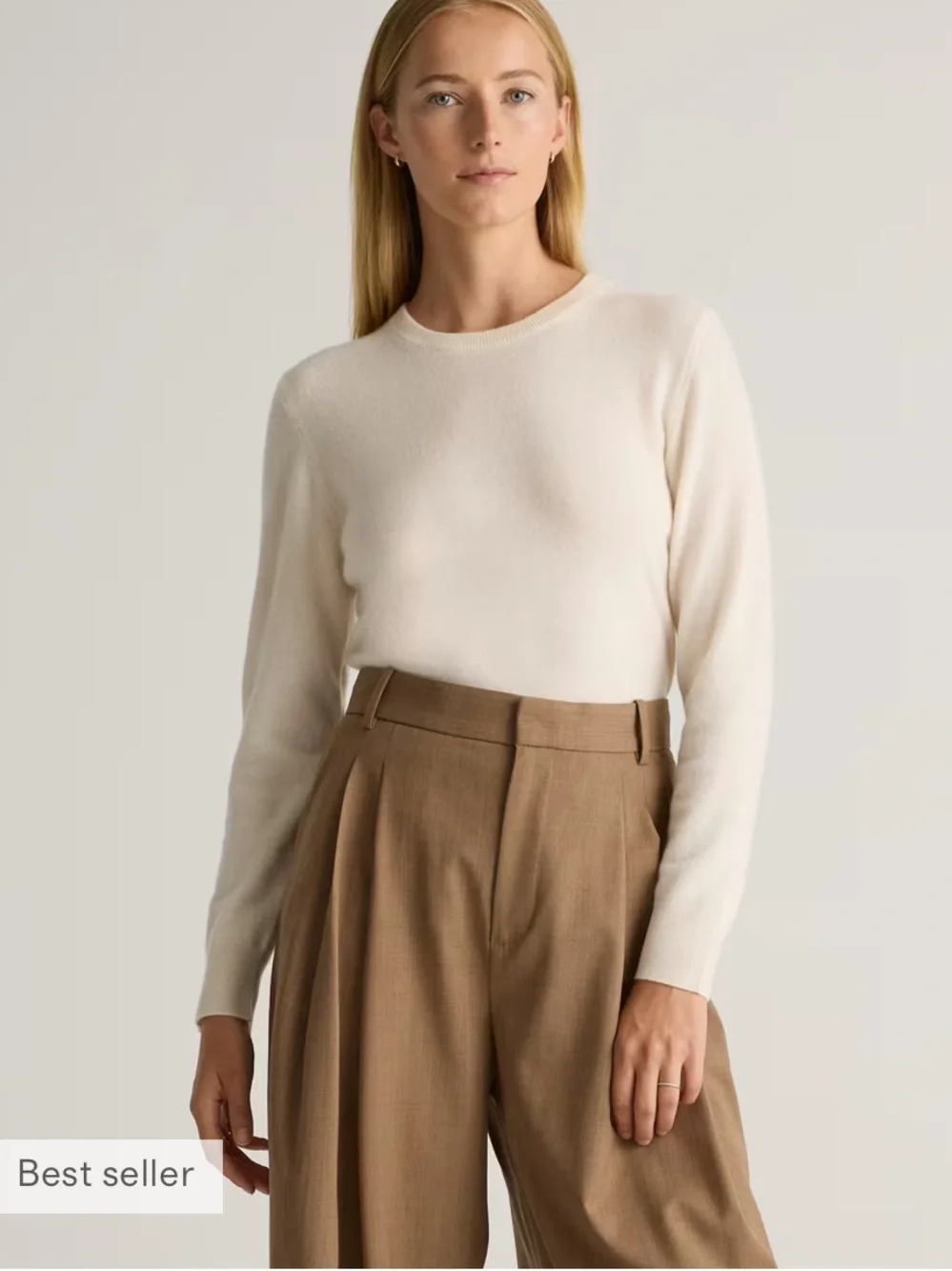Quince Mongolian Cashmere Crewneck Sweater